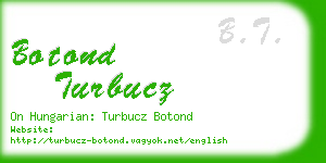 botond turbucz business card